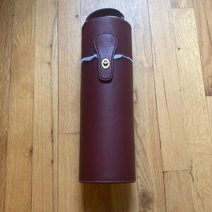 Coach Glovetanned Leather Wine Carrier Holder in Burgundy NWT